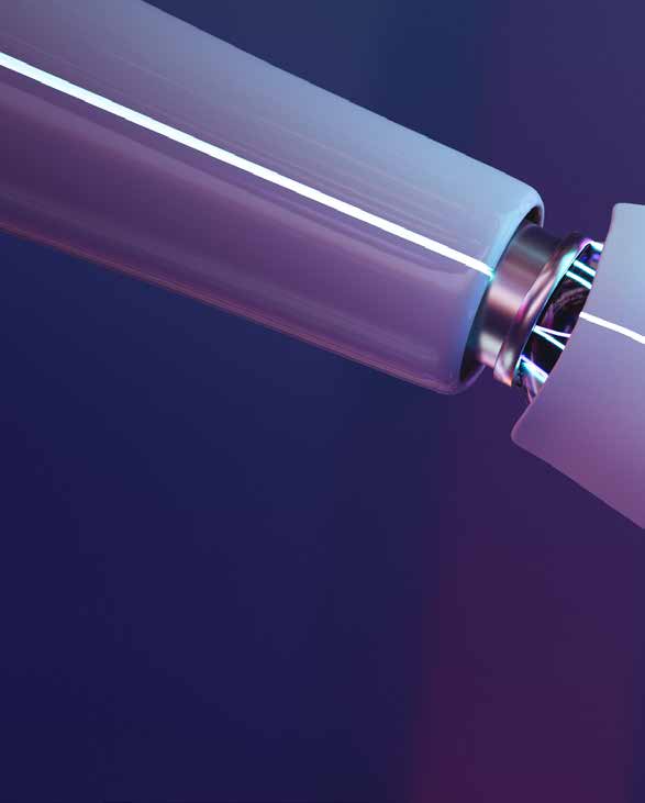 Fiber bağlantı ucunun yakın çekimi